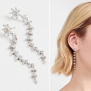 NEW~ Anthropologie SHASHI "Allure" Floral Crystal Drop Earrings